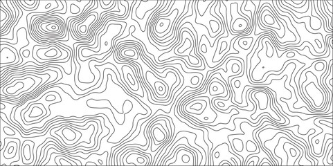 Fototapeta premium Layered Topographic Contour Vector Design: Organic Waves and Geometric Lines Form a Minimalist Background with a Subtle, Geographic Feel. Monochrome Topographic Vector Pattern: Seamless Contour Lines.
