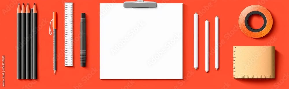 Poster paper memo note glued with transparent adhesive tape. this paper memo note contains a checkered and 