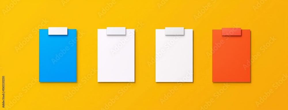 Poster a realistic 3d modern blank flat and crumpled reminder and to-do sheet template in brown and white w