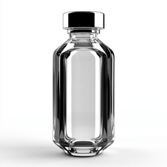 Sleek Transparent 3D Model of a Bottle