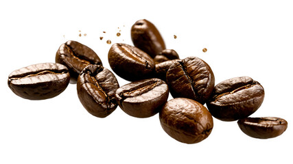 Obraz premium Stunning Coffee Splash with Coffee Beans Isolated on a Clean Background Perfect for Marketing and Advertising in the Beverage Industry