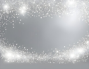 Realistic vector Silver background. Shiny Silver horizontal backdrop Glittering backround.