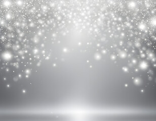 Realistic vector Silver background. Shiny Silver horizontal backdrop Glittering backround.