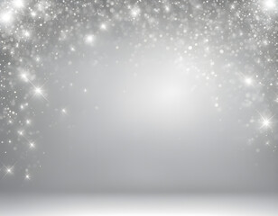 Realistic vector Silver background. Shiny Silver horizontal backdrop Glittering backround.