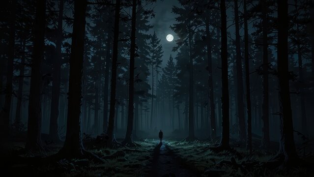 forest in the fog