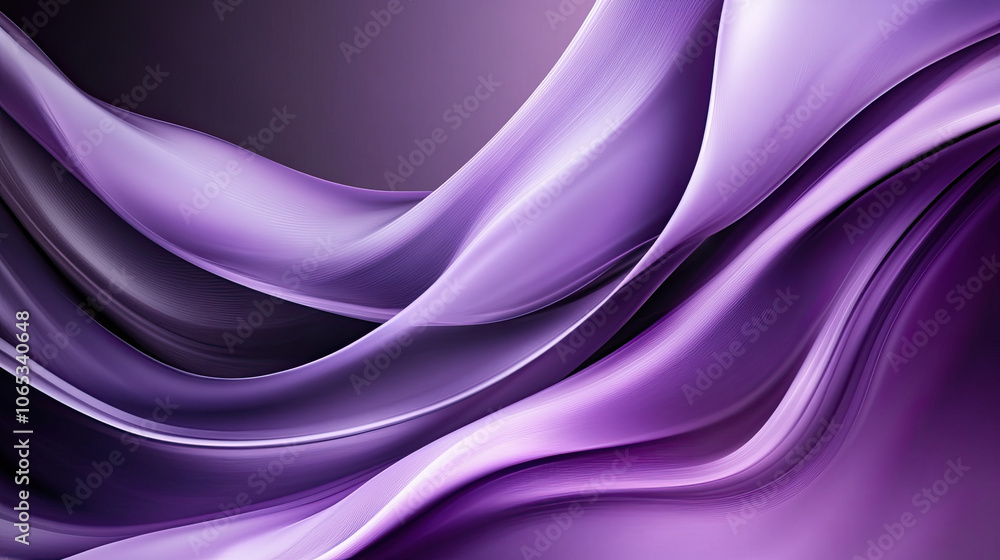 Poster stunning display of purple waves with smooth flowing textures, creating serene and calming atmosphere. Perfect for backgrounds or artistic projects