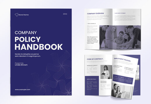 Company Policy Handbook Brochure Layout
