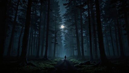 Fototapeta premium forest in the fog