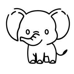 Cute elephant doodle 