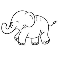 Obraz premium Cute elephant doodle 
