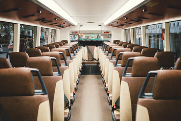 empty seats in a bus