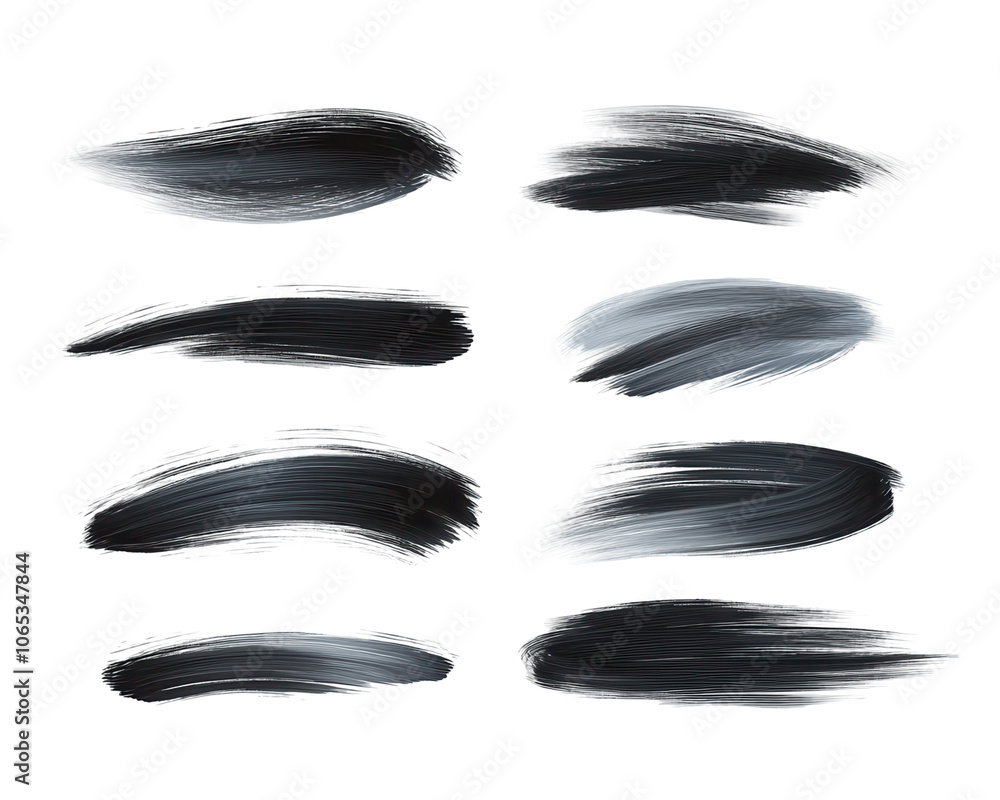 Poster the brush strokes are black and gray, creating a sense of depth and texture. transparent background