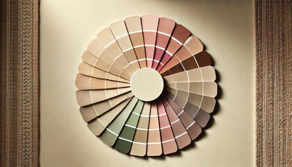Circular Color Palette with Neutral Tones &ndash; Gradient Swatches for Interior Design and Art Projects