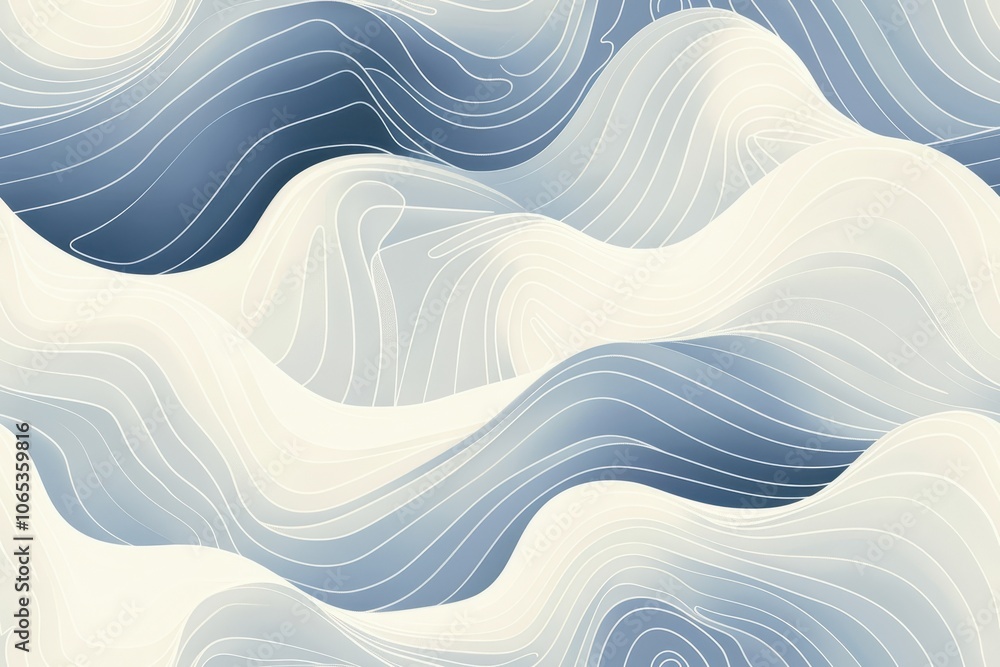 Poster minimalistic snow pattern design in soft tones