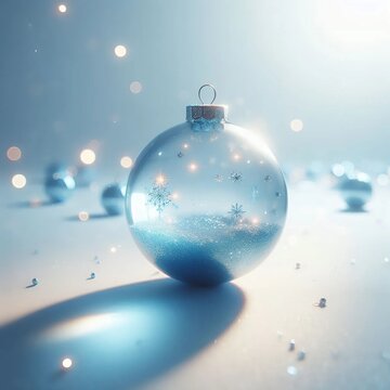 Boule de no&euml;l bleue - Blue Christmas Bauble