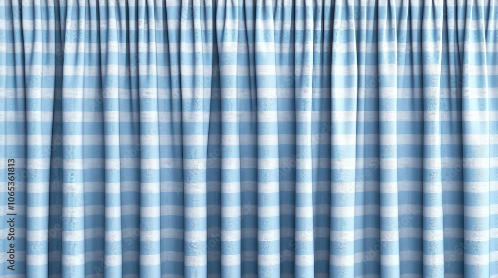 Poster light grey checkered curtains with simple pattern