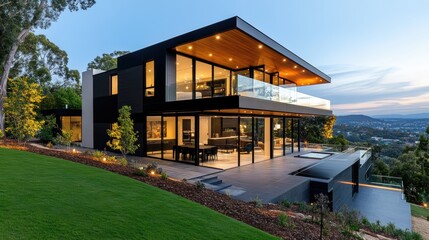 Modern Home with Solar Energy Powering Sustainable Living