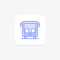 Fototapeta premium Staff Bus duotone line icon , vector, pixel perfect, illustrator file