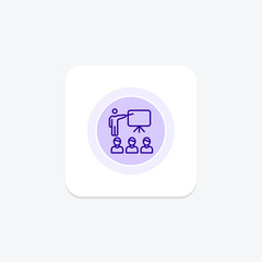 Fototapeta premium Business Presentation color circle icon , vector, pixel perfect, illustrator file