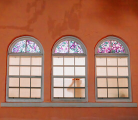 looking through the window spying unrecognizable