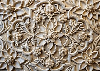 Decorative Wall Panel Texture: Concrete and Plaster Floral Design for Interior Decor, Artistic Wall Art, Modern Home Aesthetics, Architectural Detail, Textured Surfaces