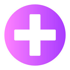 Fototapeta premium add gradient icon
