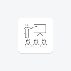 Business Presentation thinline icon , vector, pixel perfect, illustrator file