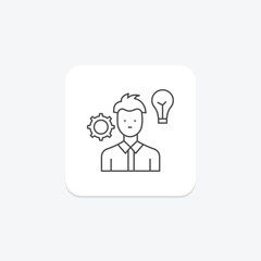 Fototapeta premium Skill Development thinline icon , vector, pixel perfect, illustrator file
