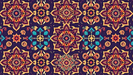 A beautiful pattern of Korean traditional ornaments featuring intricate designs and vibrant colors, perfect for backgrounds and decorations, traditional pattern