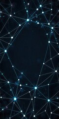 Fototapeta premium Abstract background made of interconnected technology particles and lines forming a mesh pattern, futuristic
