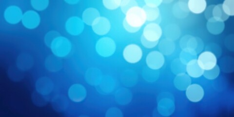 Abstract blue background with soft and dreamy bokeh lights in shades of turquoise and navy, background