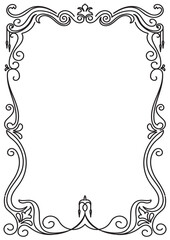 black vintage frame Classic pattern frame Graphic elements