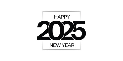  Happy New Year 2025. Vector illustration with 2025 text design, vector design for posters, banners, greetings, new year 2025 celebration,2025