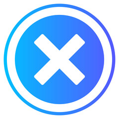 Obraz premium cross gradient icon