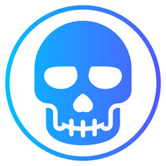 skull gradient icon