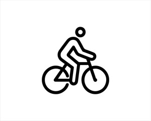 Obraz premium silhouette of a cyclist on a bicycle