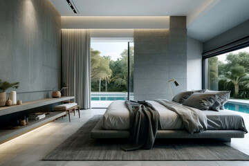 Bedroom in luxury villa