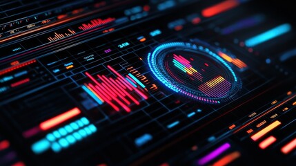 Fototapeta premium Explore the Vibrant World of Data Visualization in Technology