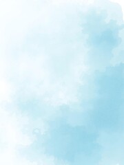 Abstract light blue watercolor wash background with soft gradient tones creating a serene and calming effect, texture