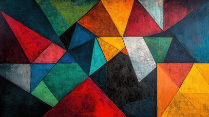 Fototapeta premium Colorful Geometric Shapes in an Abstract Design