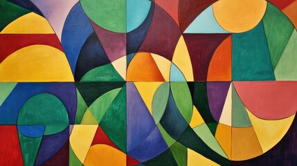 Fototapeta premium Colorful Geometric Shapes in an Abstract Design