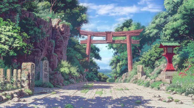 幻想的なジブリの世界、ループアニメーション、壁紙