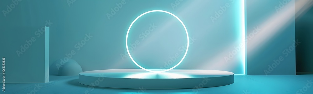 Poster podium background 3d light tech stage future platform game abstract. podium 3d background technology