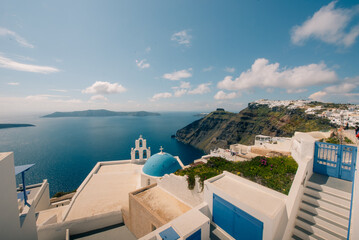 Fototapeta premium Church view in Santorini Island