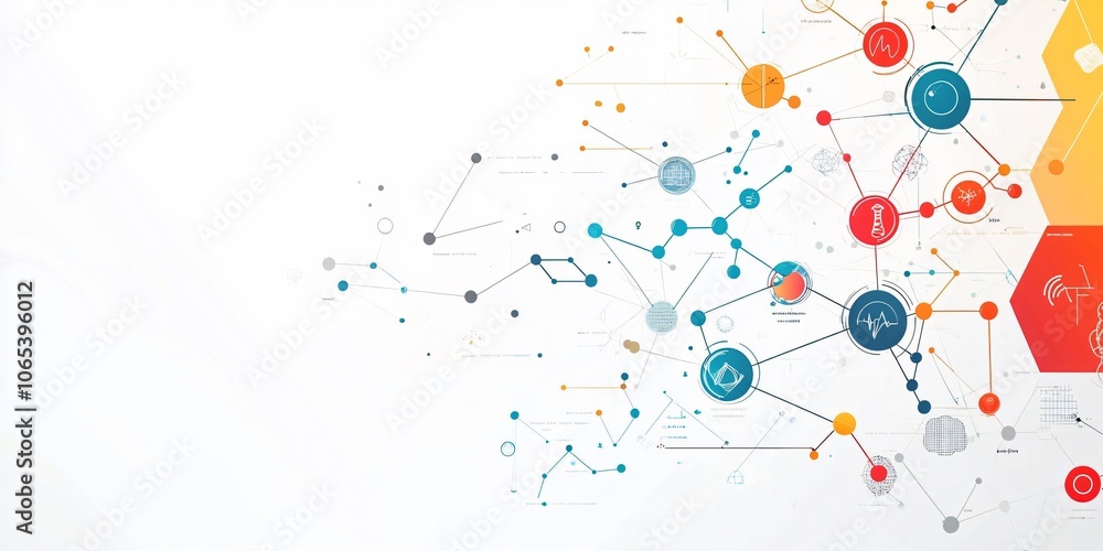 Poster abstract network connection technology background