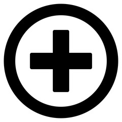 Obraz premium add glyph icon