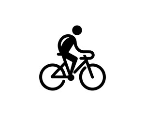 Obraz premium silhouette of a person riding a bike