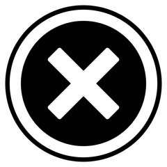 Obraz premium cross glyph icon