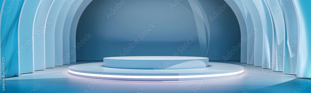 Poster podium background 3d light tech stage future platform game abstract. podium 3d background technology