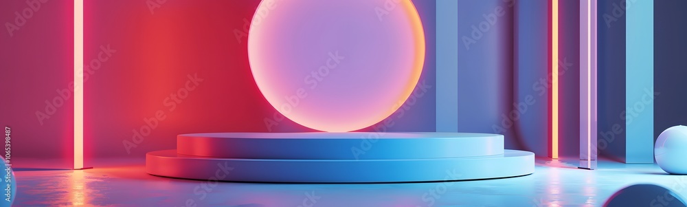 Poster podium background 3d light tech stage future platform game abstract. podium 3d background technology